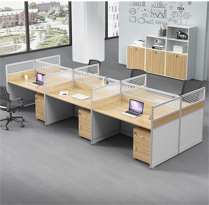Couleurs personnalisées 4 personnes Partitions de bureau Table de travail avec conception extensible