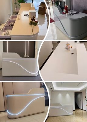 Hôpital de beauté moderne grande clinique Entreprise comptoir de réception avec feuille de haute densité