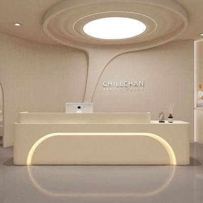 Bureau de réception moderne simple et multifonctionnel pour un restaurant blanc de luxe sur mesure