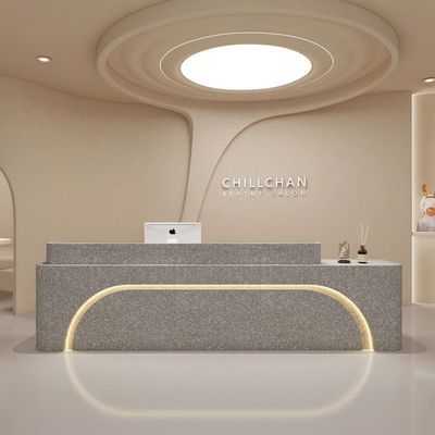 Bureau de réception moderne simple et multifonctionnel pour un restaurant blanc de luxe sur mesure