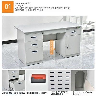 Bureau et chaise en acier épaissis personnalisable