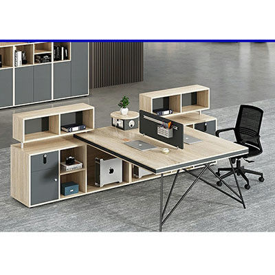 Meubles commerciaux Modulaire poste de travail ouvert Meubles de bureau avec bibliothèque mobile