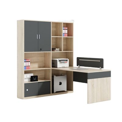 Armoire à double siège Écran poste de travail Bureau d'ordinateur Style moderne pour salle de finance