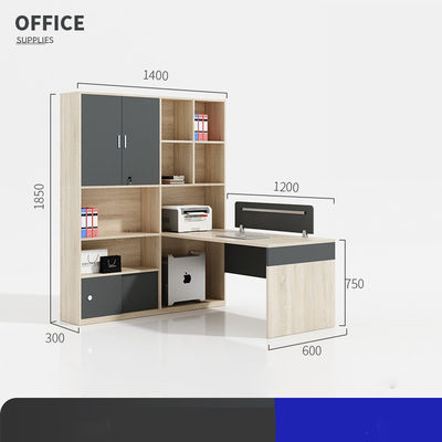 Armoire à double siège Écran poste de travail Bureau d'ordinateur Style moderne pour salle de finance