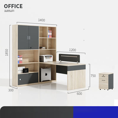 Armoire à double siège Écran poste de travail Bureau d'ordinateur Style moderne pour salle de finance
