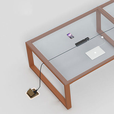 Tableau de conférence blanc personnalisable Tableau long simple pour la négociation multi dans le bureau