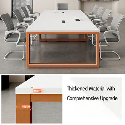 Tableau de conférence blanc personnalisable Tableau long simple pour la négociation multi dans le bureau