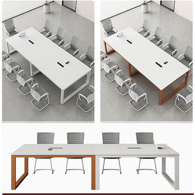 Tableau de conférence blanc personnalisable Tableau long simple pour la négociation multi dans le bureau