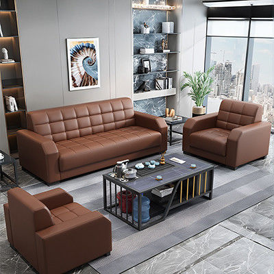Meubles de bureau modernes canapé en cuir personnalisé ensemble de style chinois contemporain 2 ensembles