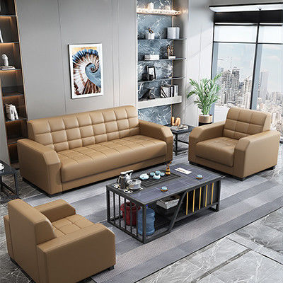 Meubles de bureau modernes canapé en cuir personnalisé ensemble de style chinois contemporain 2 ensembles