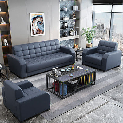 Meubles de bureau modernes canapé en cuir personnalisé ensemble de style chinois contemporain 2 ensembles