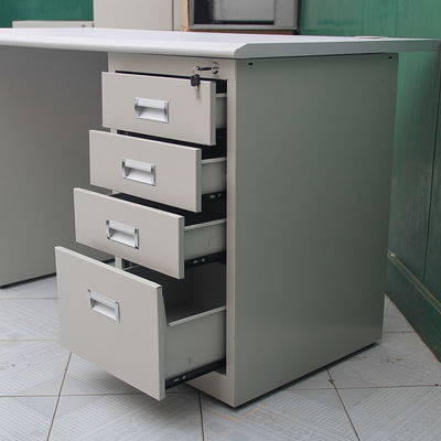 Bureau d'ordinateur en acier inoxydable moderne certifié ISO9001/ISO14001 avec tiroir verrouillable