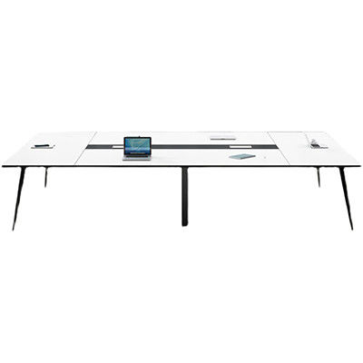 Meubles de bureau en bois massif sur mesure Table de conférence blanche de luxe Salle de réunion moderne Table 10