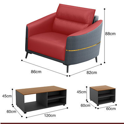 Couchette de bureau en cuir moderne pour les réunions de bureau