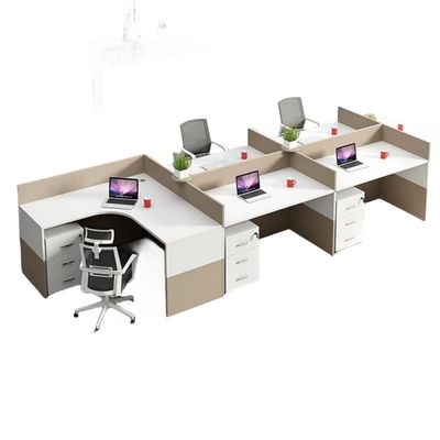 Superviseur des meubles de bureau certifié ISO Bureau et chaise pour équipe de 4 personnes