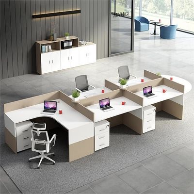 Superviseur des meubles de bureau certifié ISO Bureau et chaise pour équipe de 4 personnes
