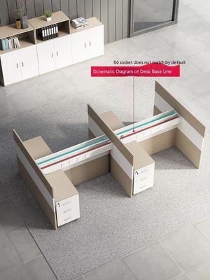 Superviseur des meubles de bureau certifié ISO Bureau et chaise pour équipe de 4 personnes