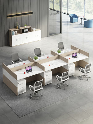 Superviseur des meubles de bureau certifié ISO Bureau et chaise pour équipe de 4 personnes