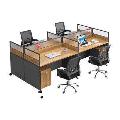Station de travail du personnel de style moderne avec combinaison de bureaux et de chaises personnalisables