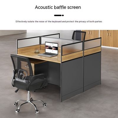 Station de travail du personnel de style moderne avec combinaison de bureaux et de chaises personnalisables