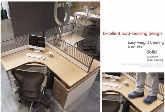 Un ordinateur de bureau simple et modulaire, une station de travail pour 2 personnes, 4 personnes et 6 personnes