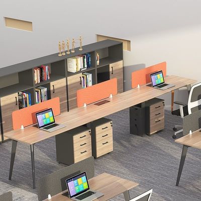 Combinaison de meubles de bureau extensibles pour quatre positions artificielles dans le design moderne