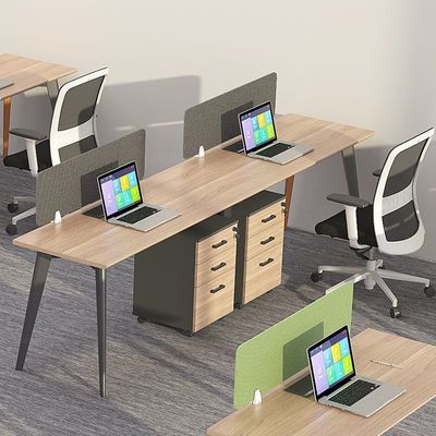 Combinaison de meubles de bureau extensibles pour quatre positions artificielles dans le design moderne