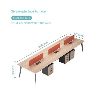 Combinaison de meubles de bureau extensibles pour quatre positions artificielles dans le design moderne
