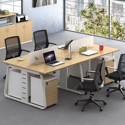 Moderne simple 4-6 Personnes Bureau de combinaison de postes du personnel pour le bureau d'entreprise Personnalisable