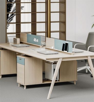 Meuble de bureau en bois moderne Bureau du personnel avec conception en forme de L et emballage de courrier en Y