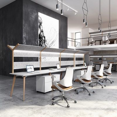 Tableau de bureau commercial moderne pour deux personnes avec certification ISO9001/ISO14001