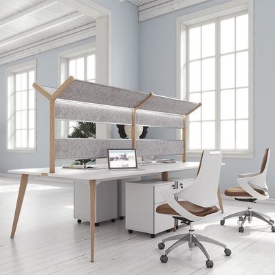 Tableau de bureau commercial moderne pour deux personnes avec certification ISO9001/ISO14001