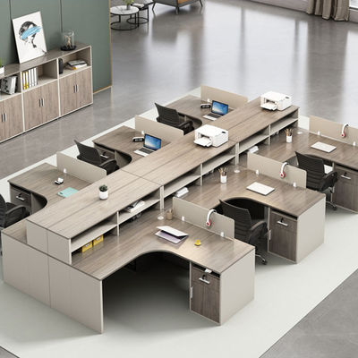 Système de bureau modulaire pour 4 personnes Meubles de bureau personnalisables de design moderne