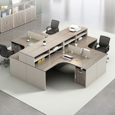 Système de bureau modulaire pour 4 personnes Meubles de bureau personnalisables de design moderne