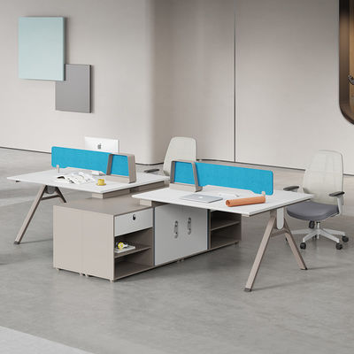 Design moderne extensible, bureau de luxe, combinaison de bureau et de chaise pour 2 à 4 personnes