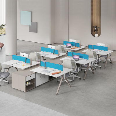 Design moderne extensible, bureau de luxe, combinaison de bureau et de chaise pour 2 à 4 personnes