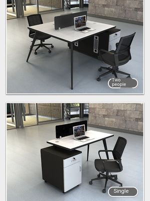 Station de travail personnalisable pour 4-6 personnes combinant bureau et chaise pour les locaux commerciaux