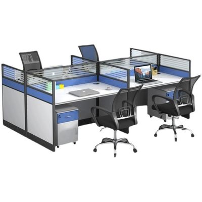 Station de travail de bureau simple Combinaison de chaise de bureau et de partition pour la productivité