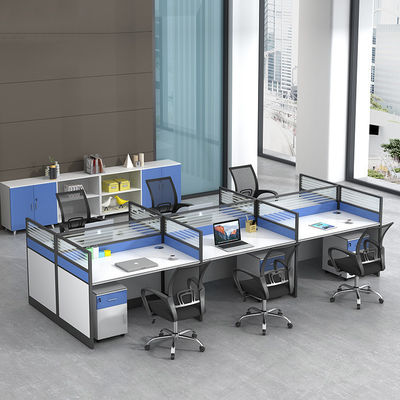 Station de travail de bureau simple Combinaison de chaise de bureau et de partition pour la productivité