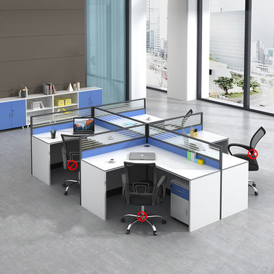 Station de travail de bureau simple Combinaison de chaise de bureau et de partition pour la productivité