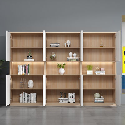 Armoire de bibliothèque réglable en bois massif pour les meubles de bureau et le stockage de fichiers