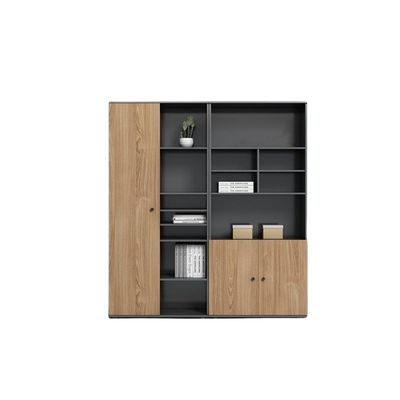 Armoire d'affichage de bibliothèque murale pour le stockage du bureau et la solution d'optimisation de l'espace