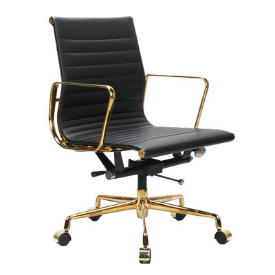 Chaise de bureau de hauteur réglable avec roues pivotantes et cuir synthétique en PU