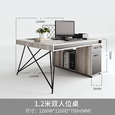 Bureau en bois massif de style industriel Bureau du personnel avec couleurs personnalisées et emballage du courrier