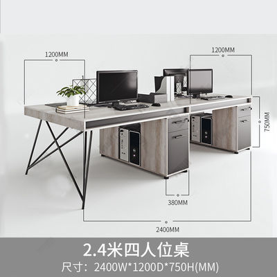 Bureau en bois massif de style industriel Bureau du personnel avec couleurs personnalisées et emballage du courrier