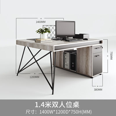 Bureau en bois massif de style industriel Bureau du personnel avec couleurs personnalisées et emballage du courrier