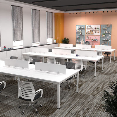 Couleur personnalisable Moderne en bois brut Bureau de bureau multi-personnes avec meubles d'armoire à dossiers