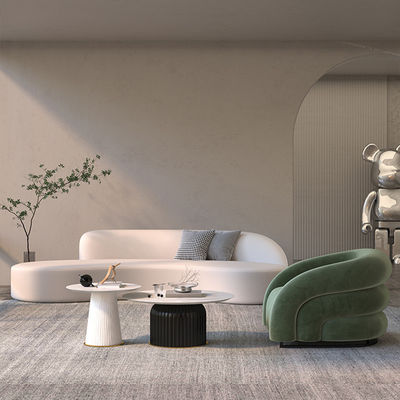 Emballage du courrier Hôtel cinq étoiles Lobby Lounge Sofa avec combinaison d'arc de tissu de velours
