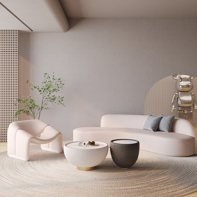 Emballage du courrier Hôtel cinq étoiles Lobby Lounge Sofa avec combinaison d'arc de tissu de velours