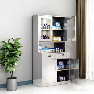 90*40*180cm Spécifications Armoire médicale en acier inoxydable pour hôpital et clinique